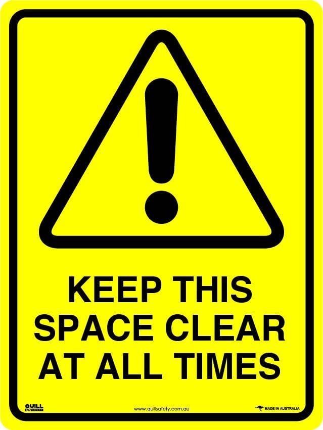 Warning Signs - Keep This Space Clear At All Times Image