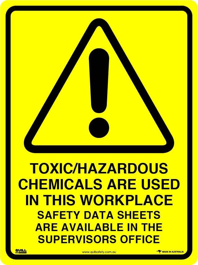 Warning Signs - Toxic/Hazardous Chemicals Are Used In This Workplace Image