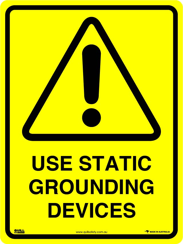 Warning Signs - Use Static Grounding Devices Image
