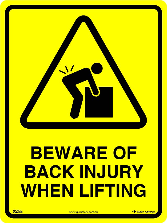 Warning Signs - Beware Of Back Injury When Lifting Image
