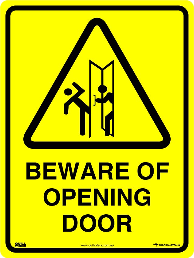 Warning Signs - Beware Of Opening Door Image