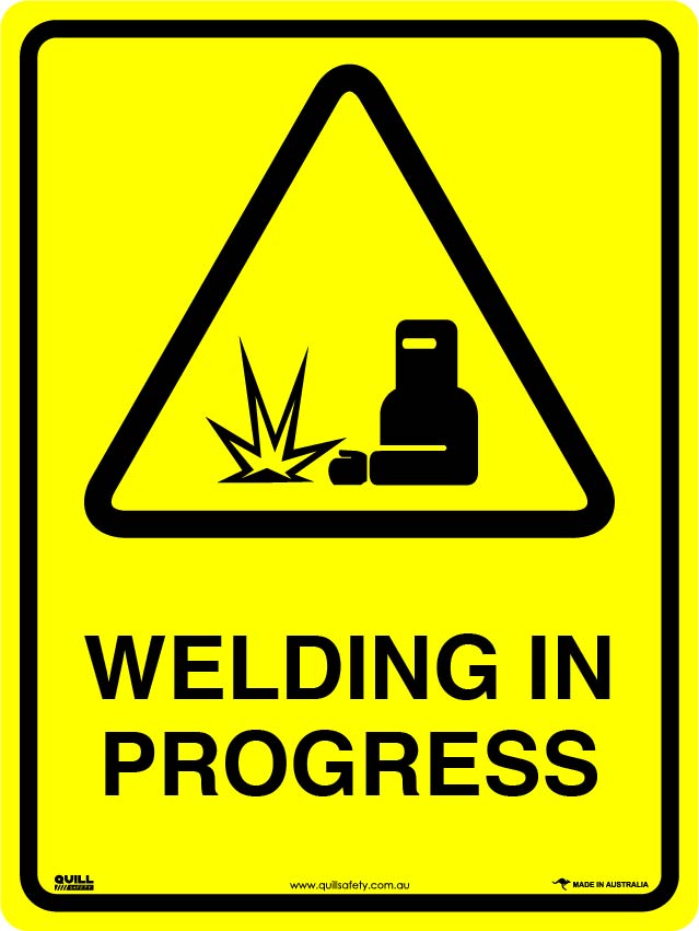 Warning Signs - Welding In Progress Image