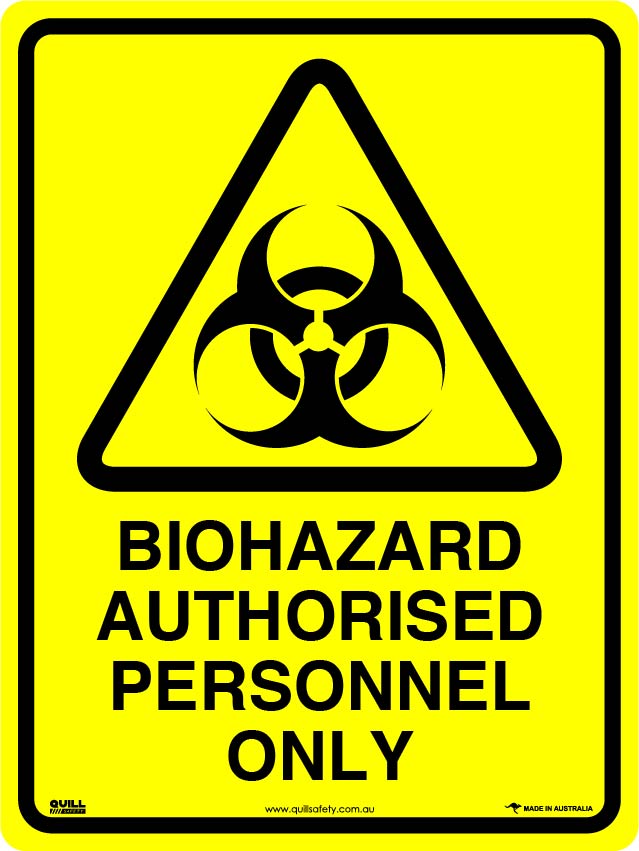 Warning Signs - Biohazard Authorised Personnel Only Image