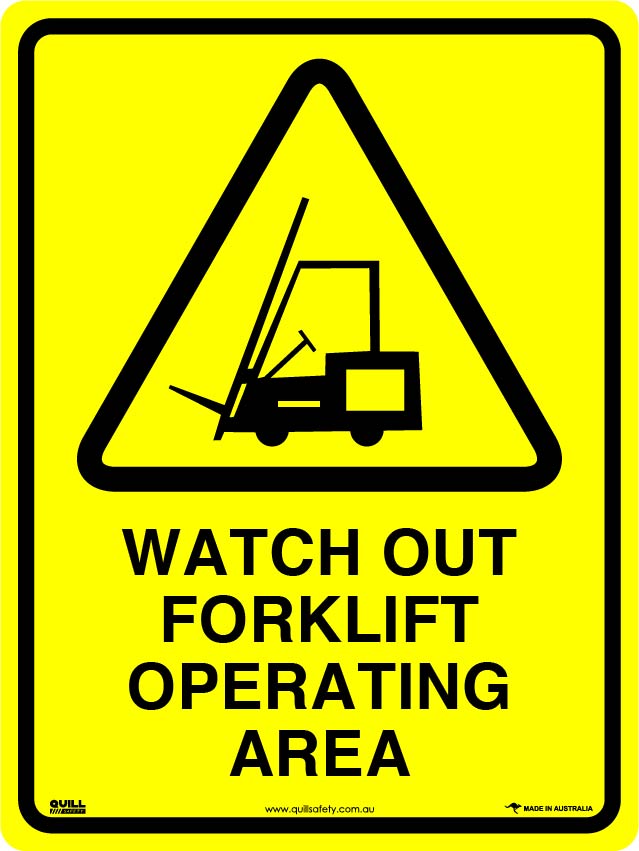 Warning Signs - Watch Out Forklift Operating Area Image