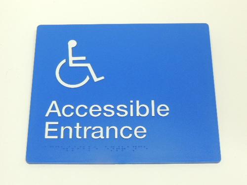 Braille Sign - Accessible Entrance Image