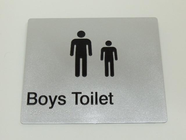 Braille Sign - Boys Toilet Image