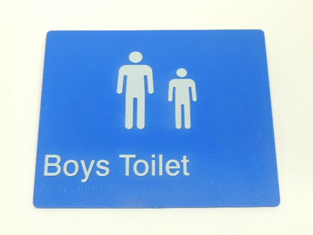 Braille Sign - Boys Toilet Image