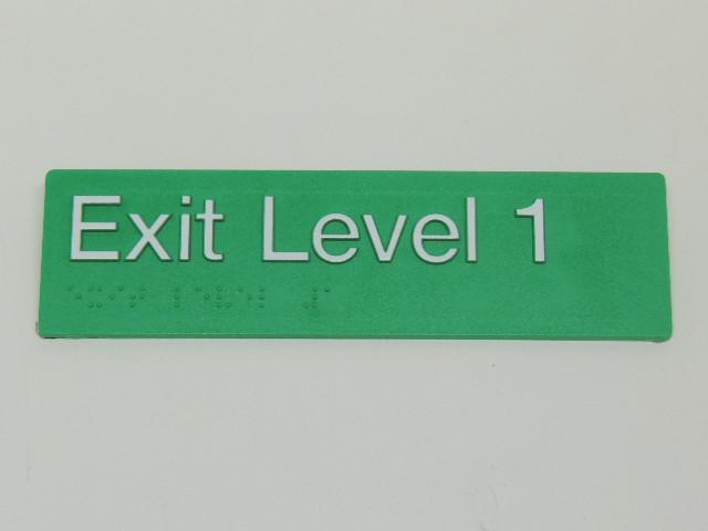 Braille Signs - Exit Level 1 Image