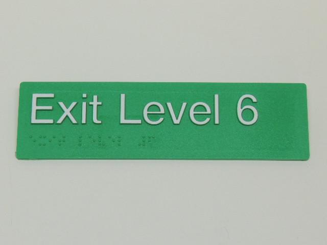 Braille Signs - Exit Level 6 Image