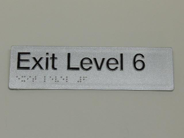 Braille Signs - Exit Level 6 Image