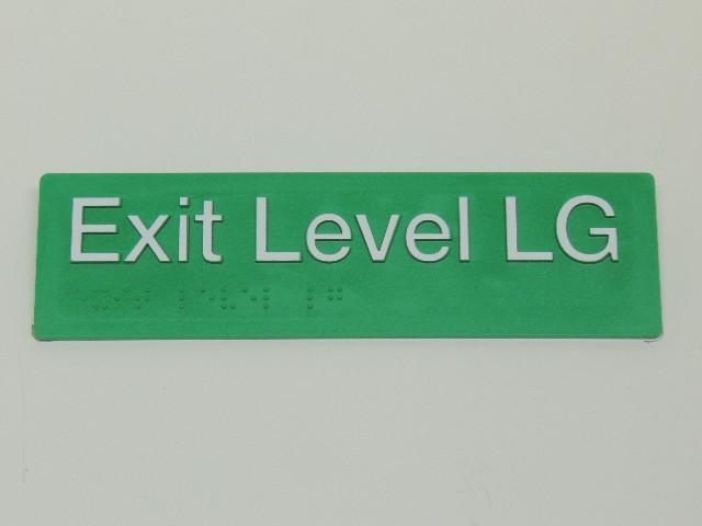 Braille Signs - Exit Lower Ground Level Image