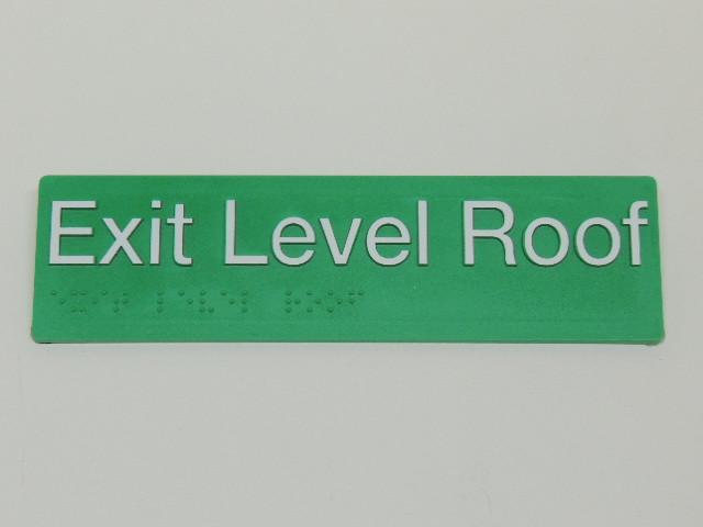 Braille Signs - Exit Roof Level Image