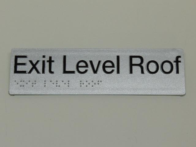 Braille Signs - Exit Roof Level Image