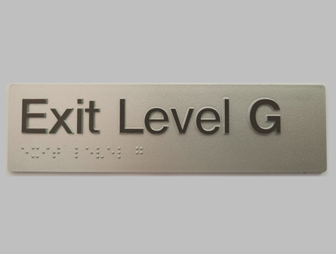 Braille Signs - Exit Level Ground Image