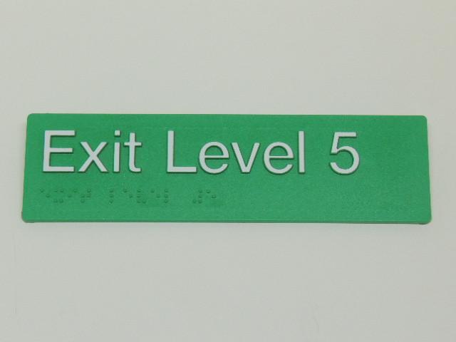 Braille Signs - Exit Level 5 Image