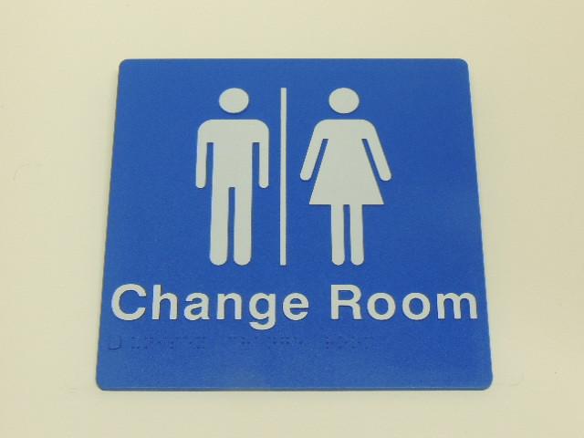 Braille Sign - Male & Female Change Room Image