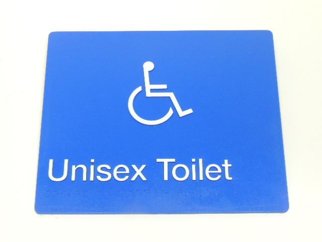 Braille Signs - Unisex Accessible Toilet Image