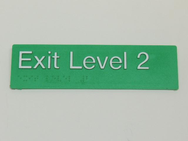 Braille Signs - Exit Level 2 Image