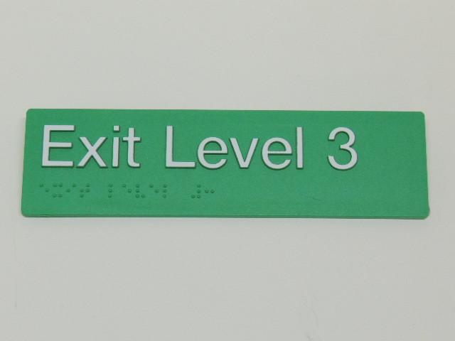 Braille Signs - Exit Level 3 Image