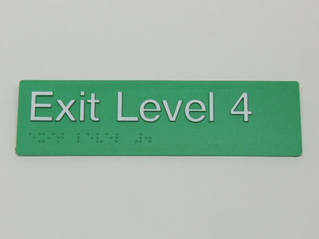 Braille Signs - Exit Level 4 Image