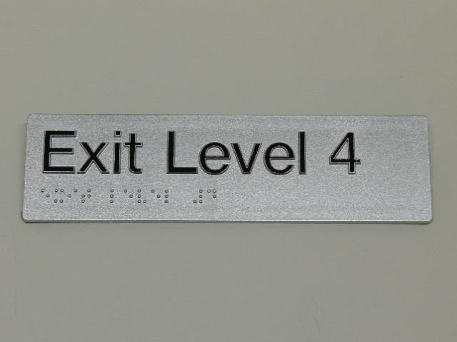 Braille Signs - Exit Level 4 Image