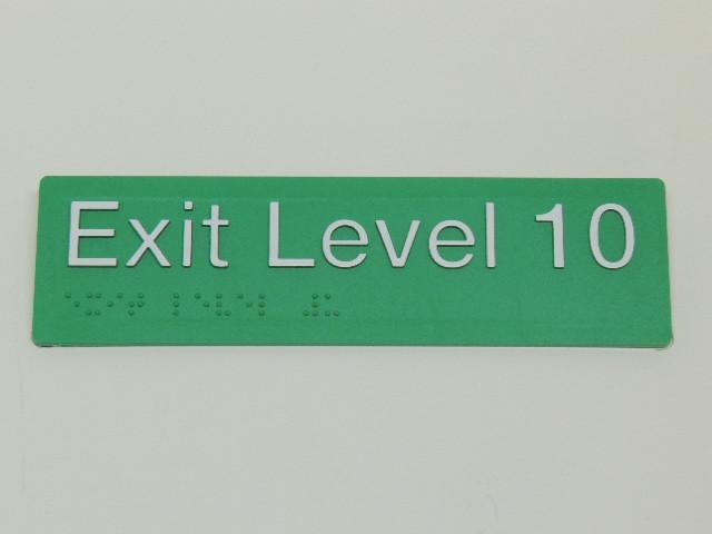 Braille Signs - Exit Level 10 Image