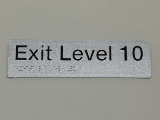 Braille Signs - Exit Level 10 Image