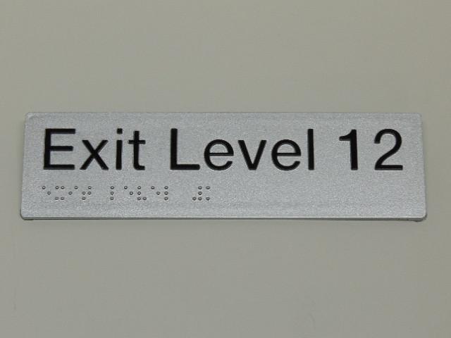 Braille Signs - Exit Level 12 Image