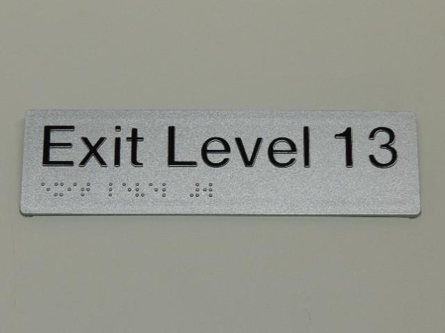 Braille Signs - Exit Level 13 Image