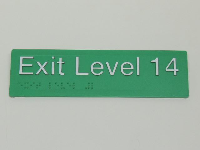 Braille Signs - Exit Level 14 Image