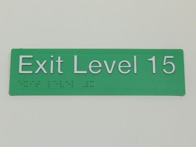 Braille Signs - Exit Level 15 Image