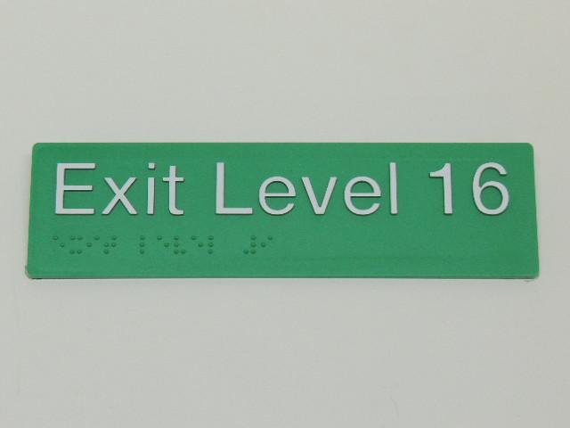 Braille Signs - Exit Level 16 Image