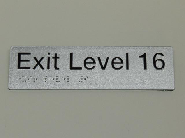 Braille Signs - Exit Level 16 Image