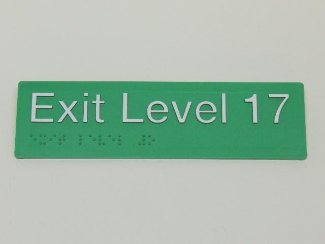 Braille Signs - Exit Level 17 Image