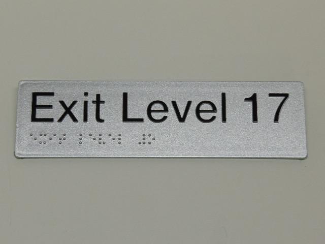 Braille Signs - Exit Level 17 Image