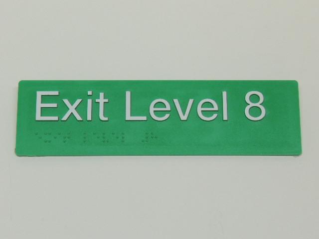 Braille Signs - Exit Level 8 Image
