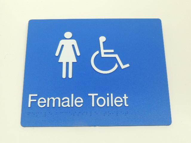 Braille Sign - Female Accessible Toilet Image