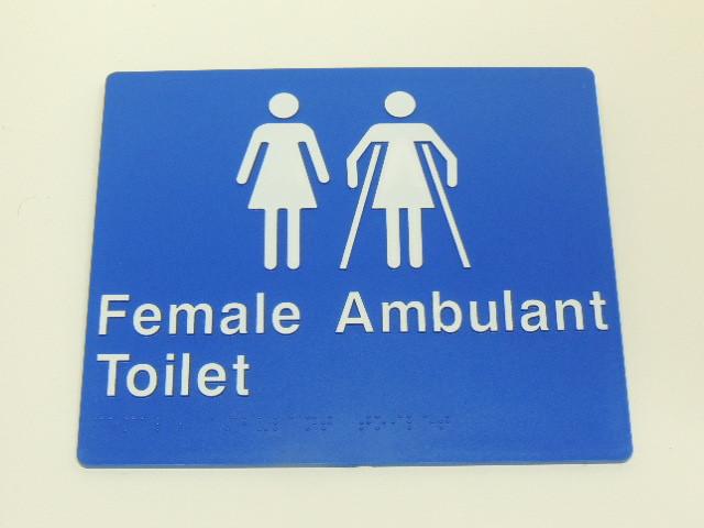 Braille Sign - Female & Female Ambulant Toilet Image