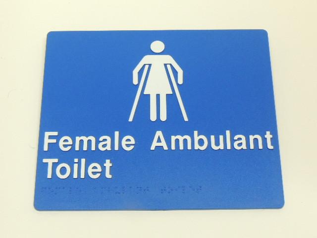 Braille Sign - Female Ambulant Toilet Image