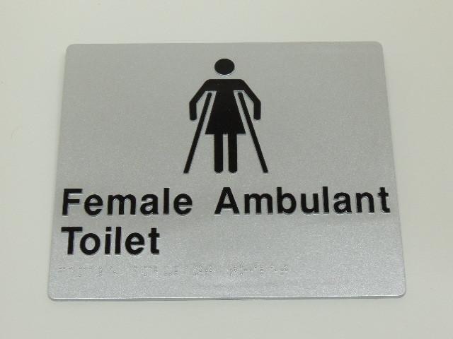 Braille Sign - Female Ambulant Toilet Image