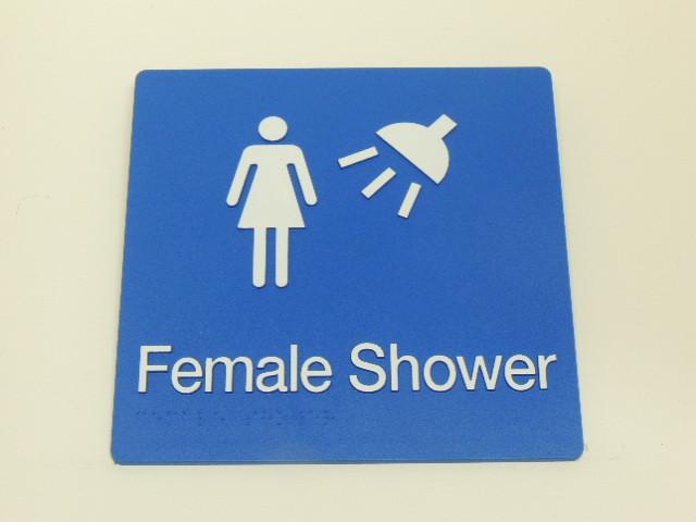 Braille Sign - Female Shower Image