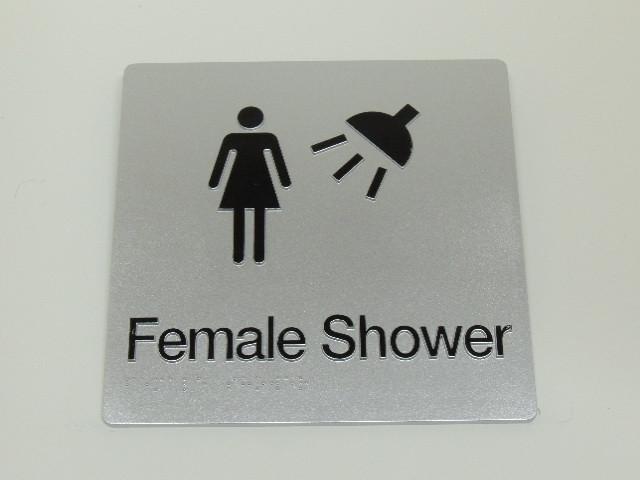 Braille Sign - Female Shower Image