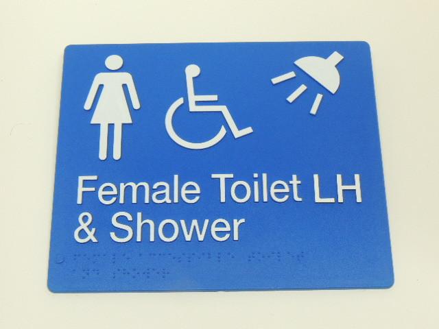 Braille Sign - Female Accessible Toilet LH & Shower Image