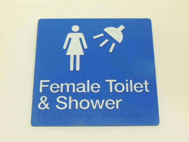 Braille Sign - Female Toilet & Shower Image