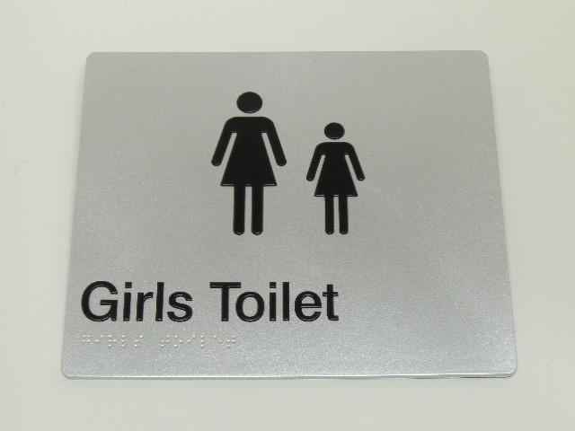 Braille Sign - Girls Toilet Image