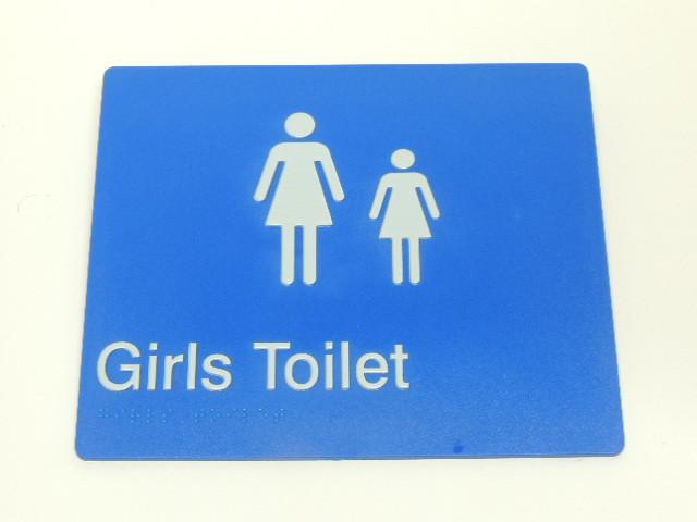 Braille Sign - Girls Toilet Image