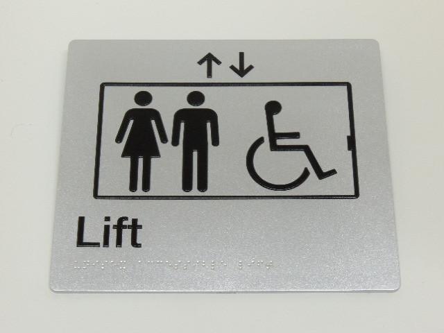 Braille Sign - Accessible Lift Image