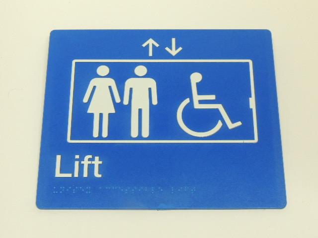 Braille Sign - Accessible Lift Image