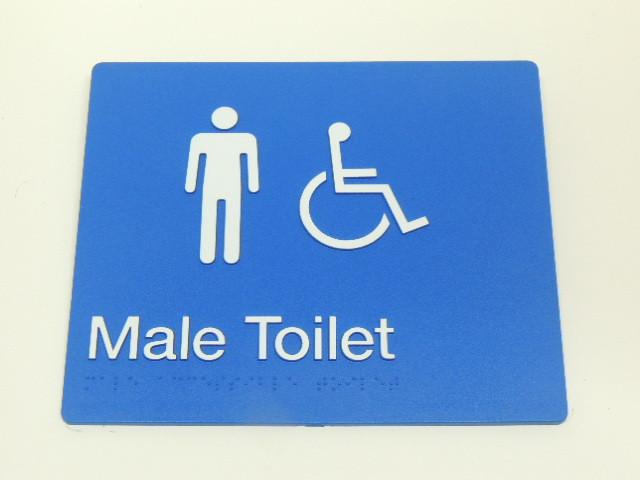 Braille Signs - Male Accessible Toilet Image