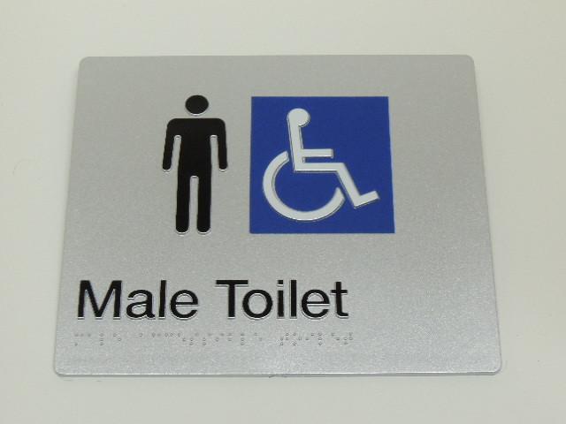 Braille Signs - Male Accessible Toilet Image